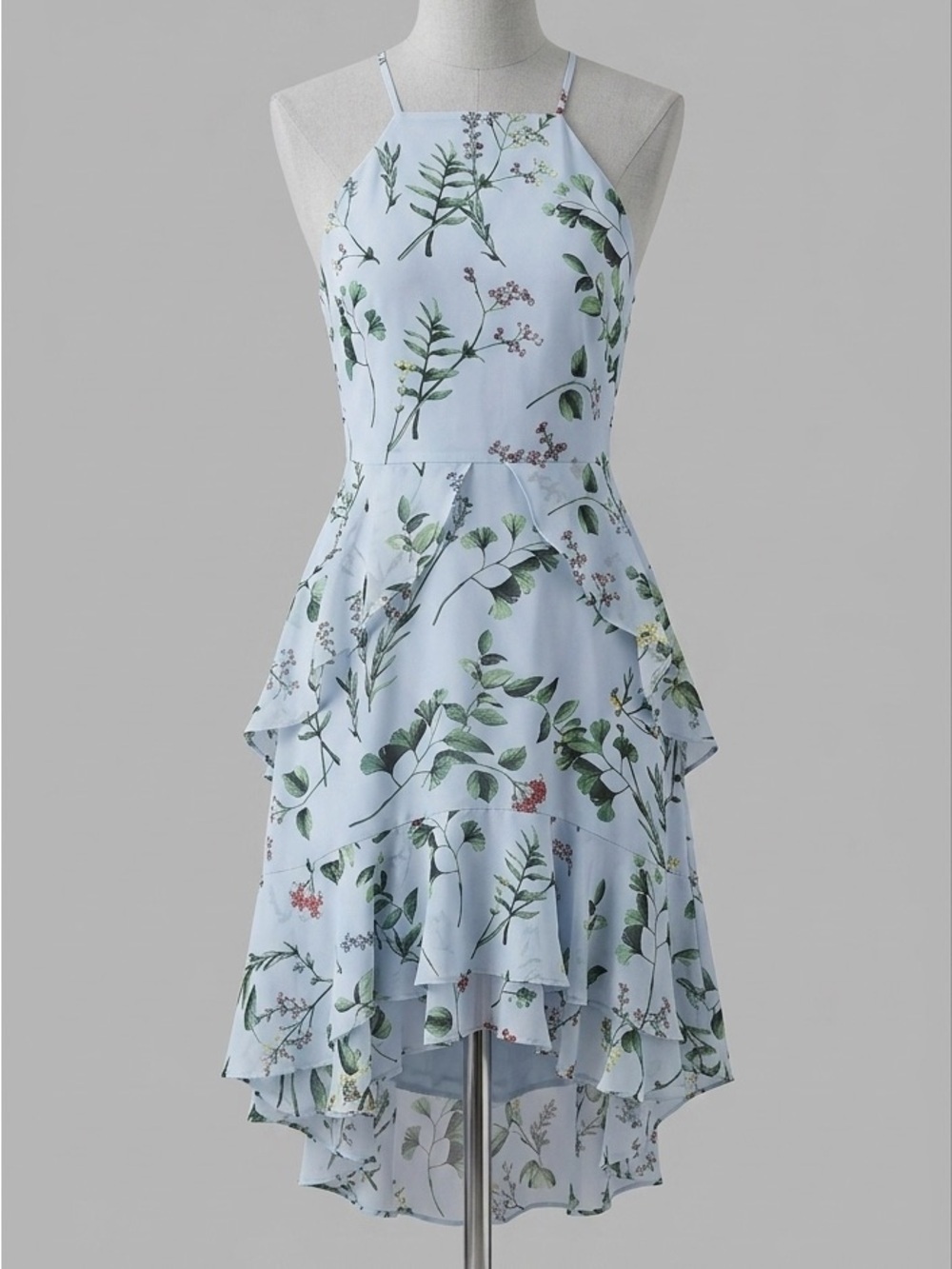 Banana Republic Light Blue Floral-Print Dress size 2